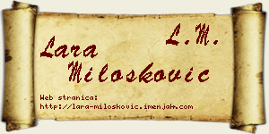 Lara Milošković vizit kartica